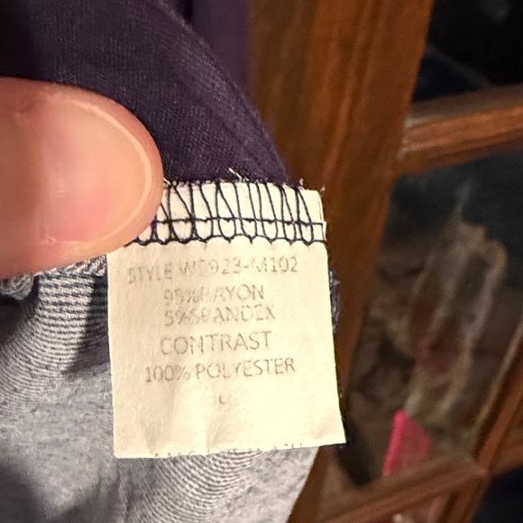 Loveappella Long Sleeve Top - Navy and Light Gray - Picture 3 of 7